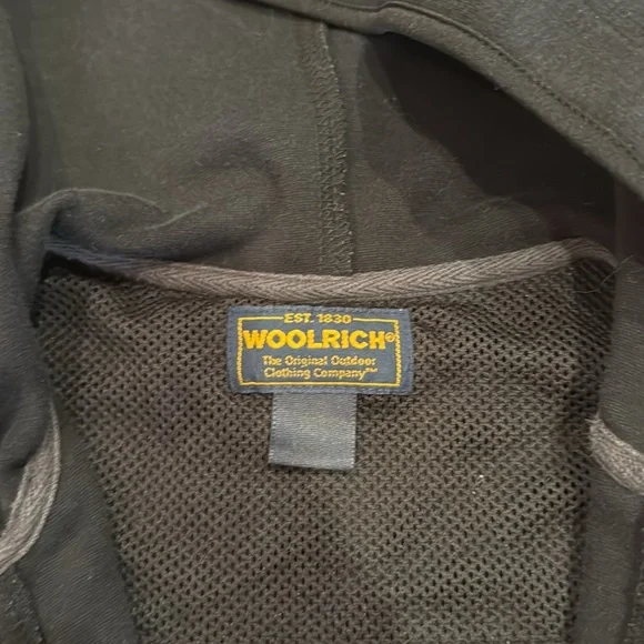Woolrich women’s black medium weight zip up hoodie size‎ large - Picture 3 of 5